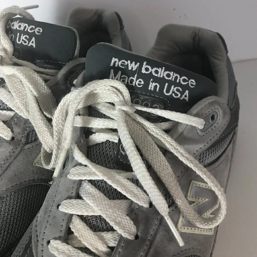 NEW BALANCE 993 Sneakers Men's Size 12 Gray Running Shoes Made In USA